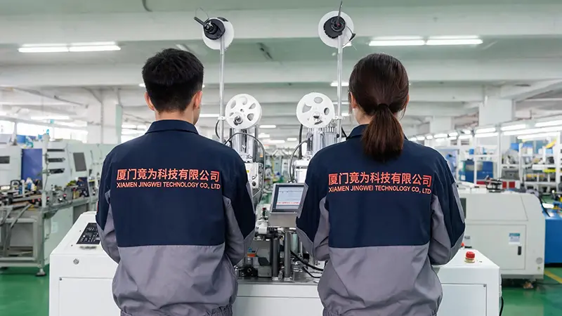 Společnost XIAMEN JINGWEI Technology zvyšuje efektivitu výroby pomocí nového automatického krimpovacího stroje na terminály