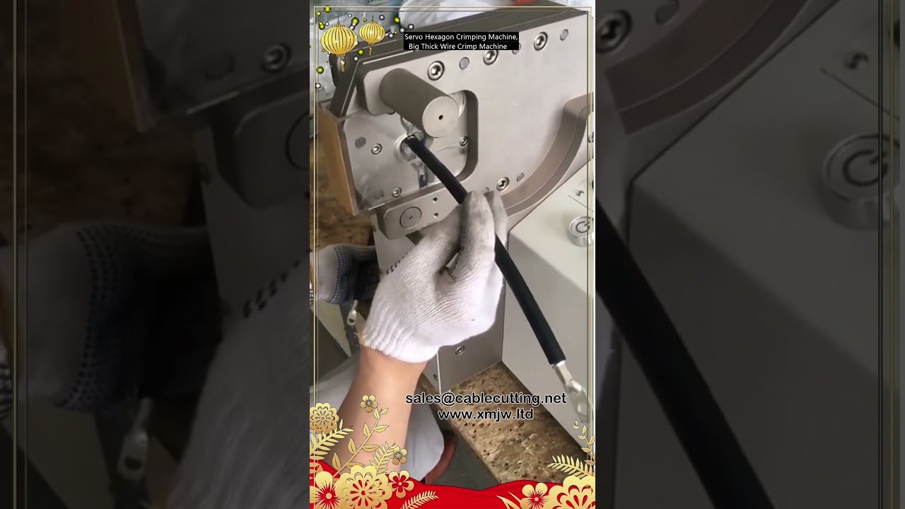 Servo šestihranný krimpovací stroj pro silné vodiče | Precizní krimpování velkých kabelů