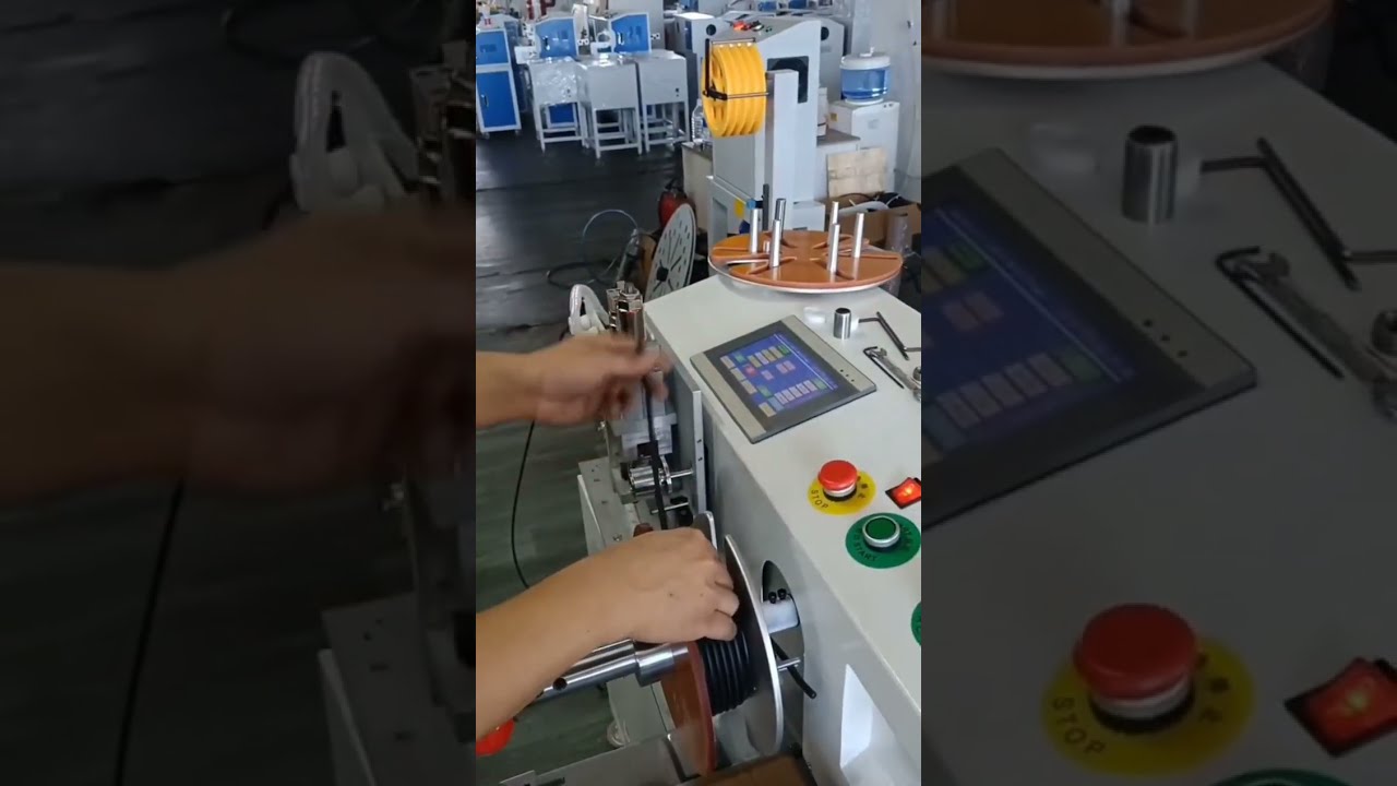 Automatické počítání metrů, řezání, navíjení a vázání kabelů a drátů – vše v jednom stroji