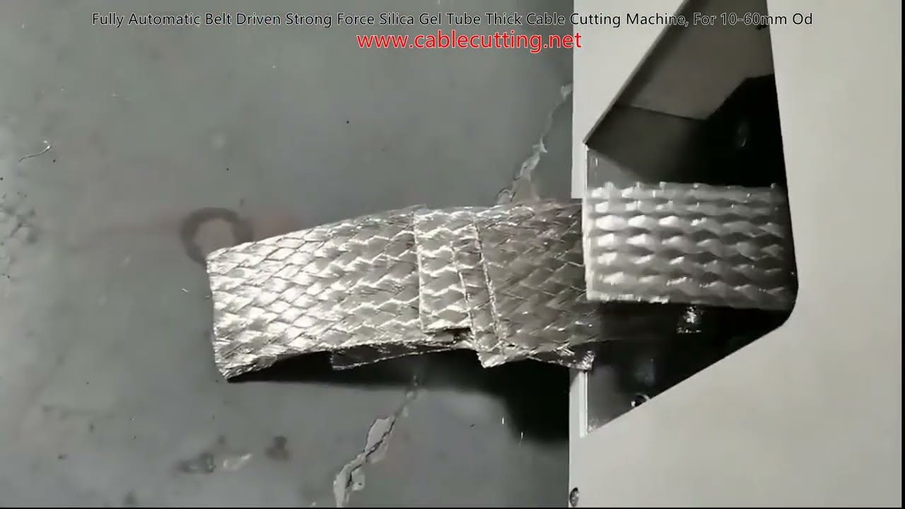 Plně automatický řezací stroj na silné kabely a silikonové hadice s řemenovým pohonem (průměr 10–60 mm)