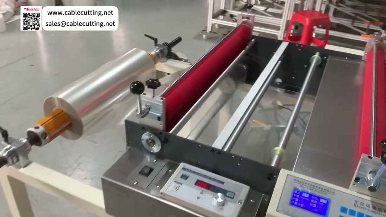 0,05mm PET separační fólie – plně automatický systém řezání z role na arch – nastavení a procesní operace