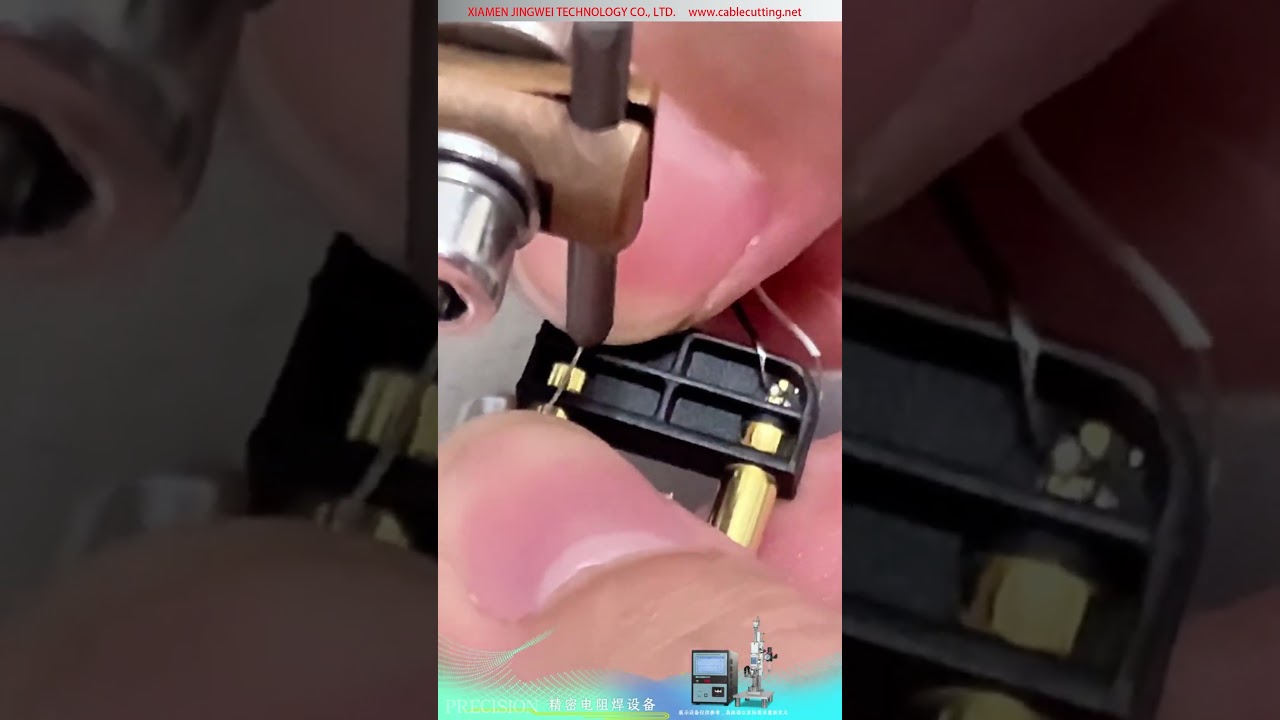 Přesný odporový svařovací stroj pro elektrický konektor, kulatý PIN kolík, terminál a kabel